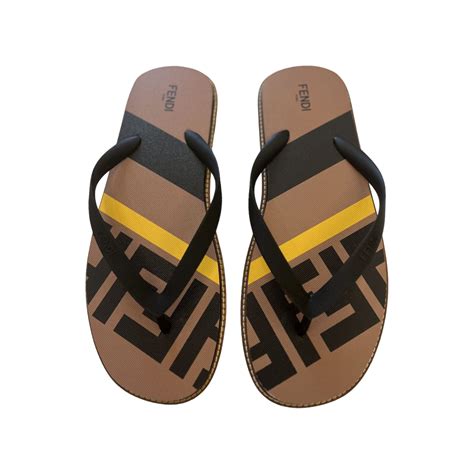 mens fendi slides on sale|fendi flip flops men.